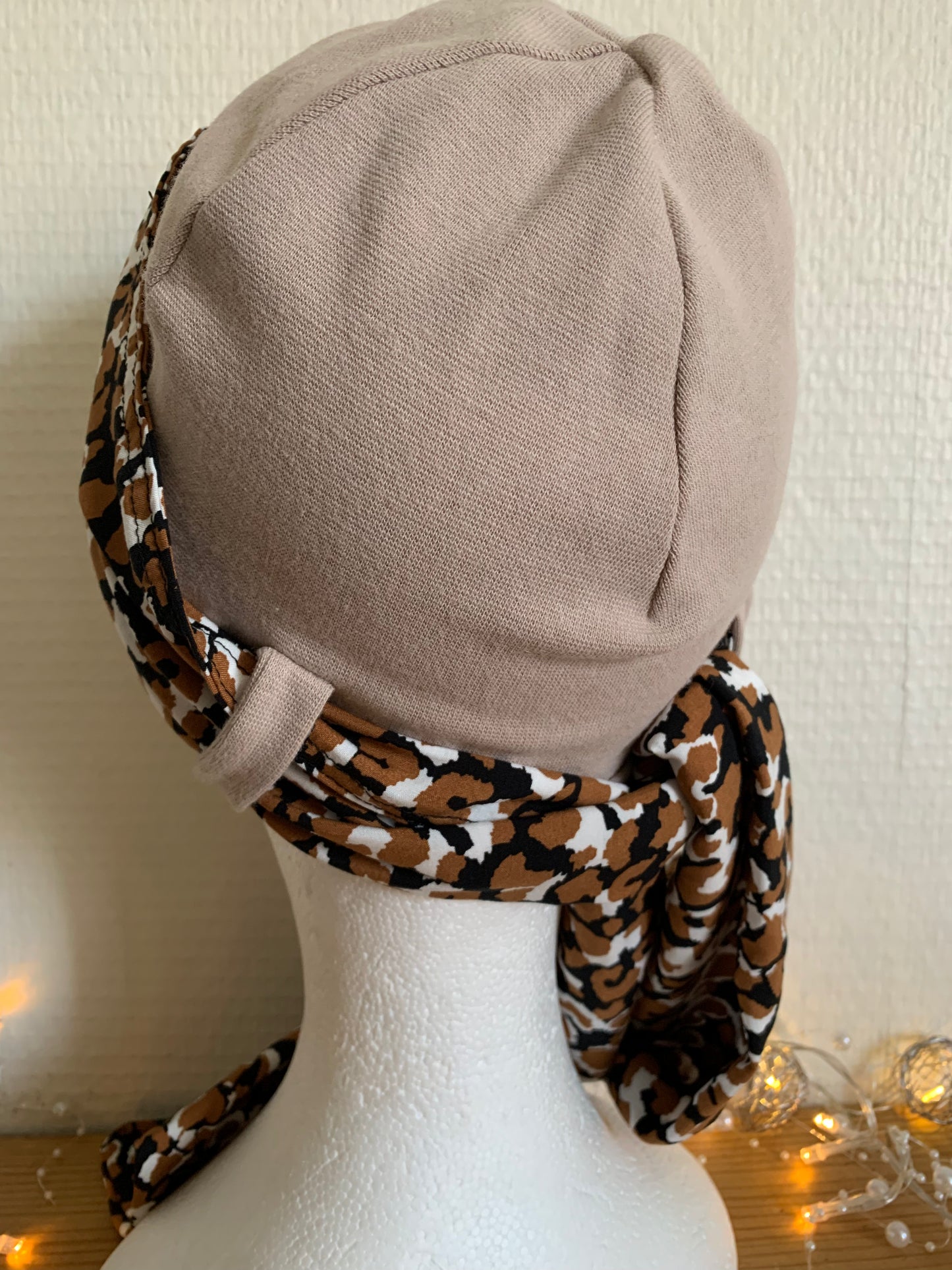 Sublimant 28 Ensemble bonnet de chimiothérapie/Alopécie et son foulard MODELE UNIQUE
