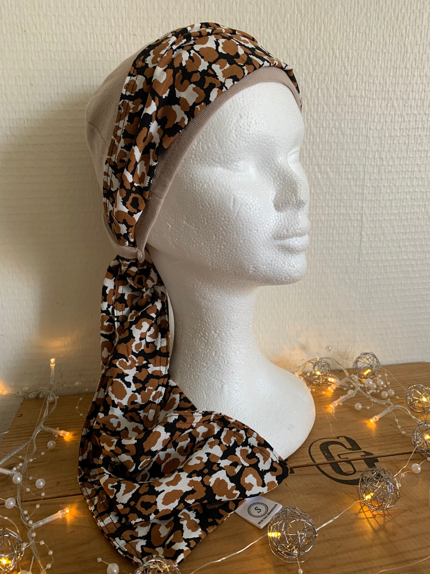 Sublimant 28 Ensemble bonnet de chimiothérapie/Alopécie et son foulard MODELE UNIQUE