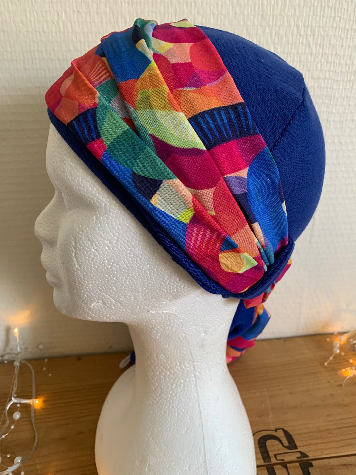 Sublimant n° 56 Bonnet de chimiothérapie et son foulard MODELE UNIQUE