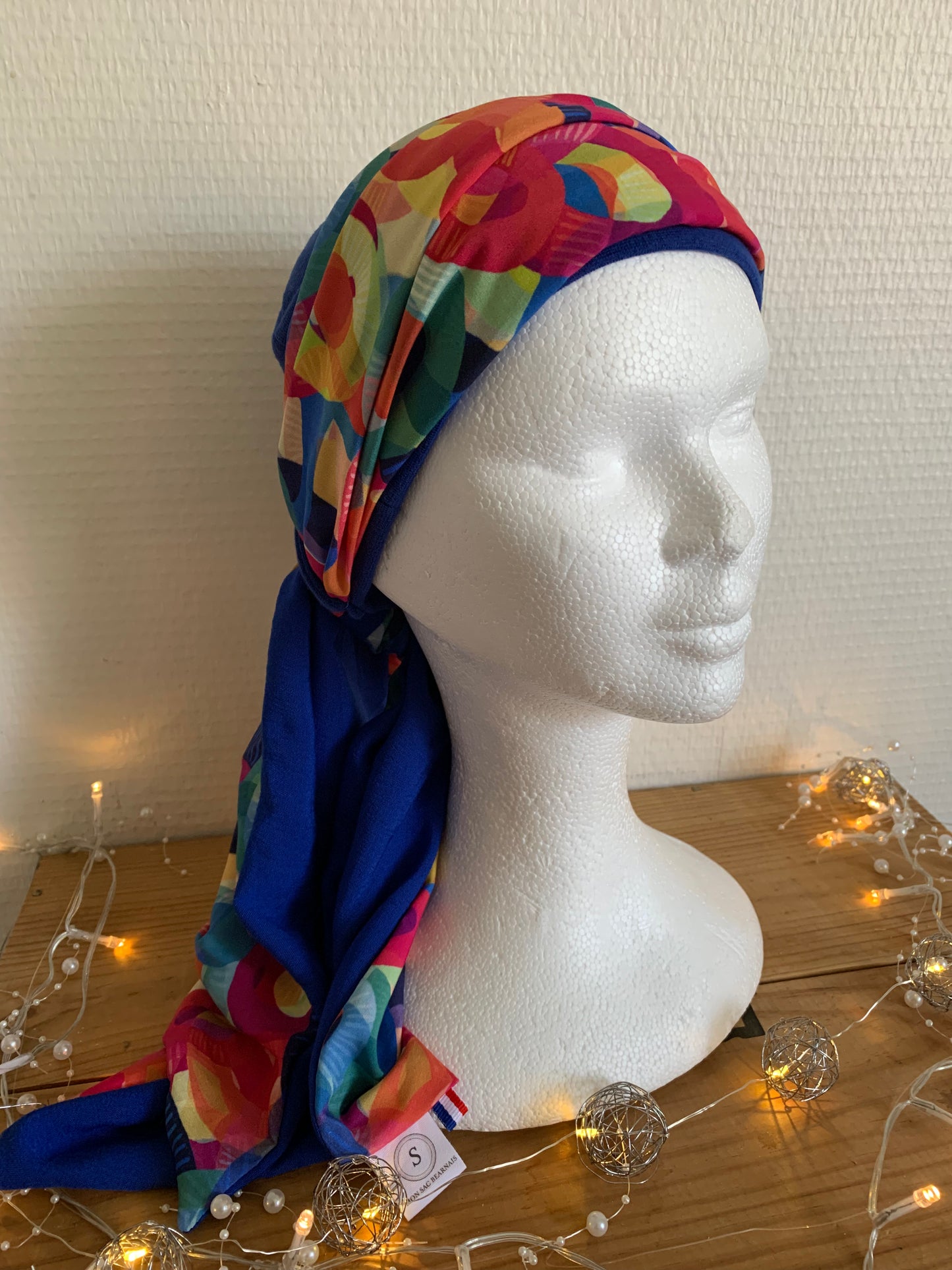Sublimant n° 56 Bonnet de chimiothérapie et son foulard MODELE UNIQUE