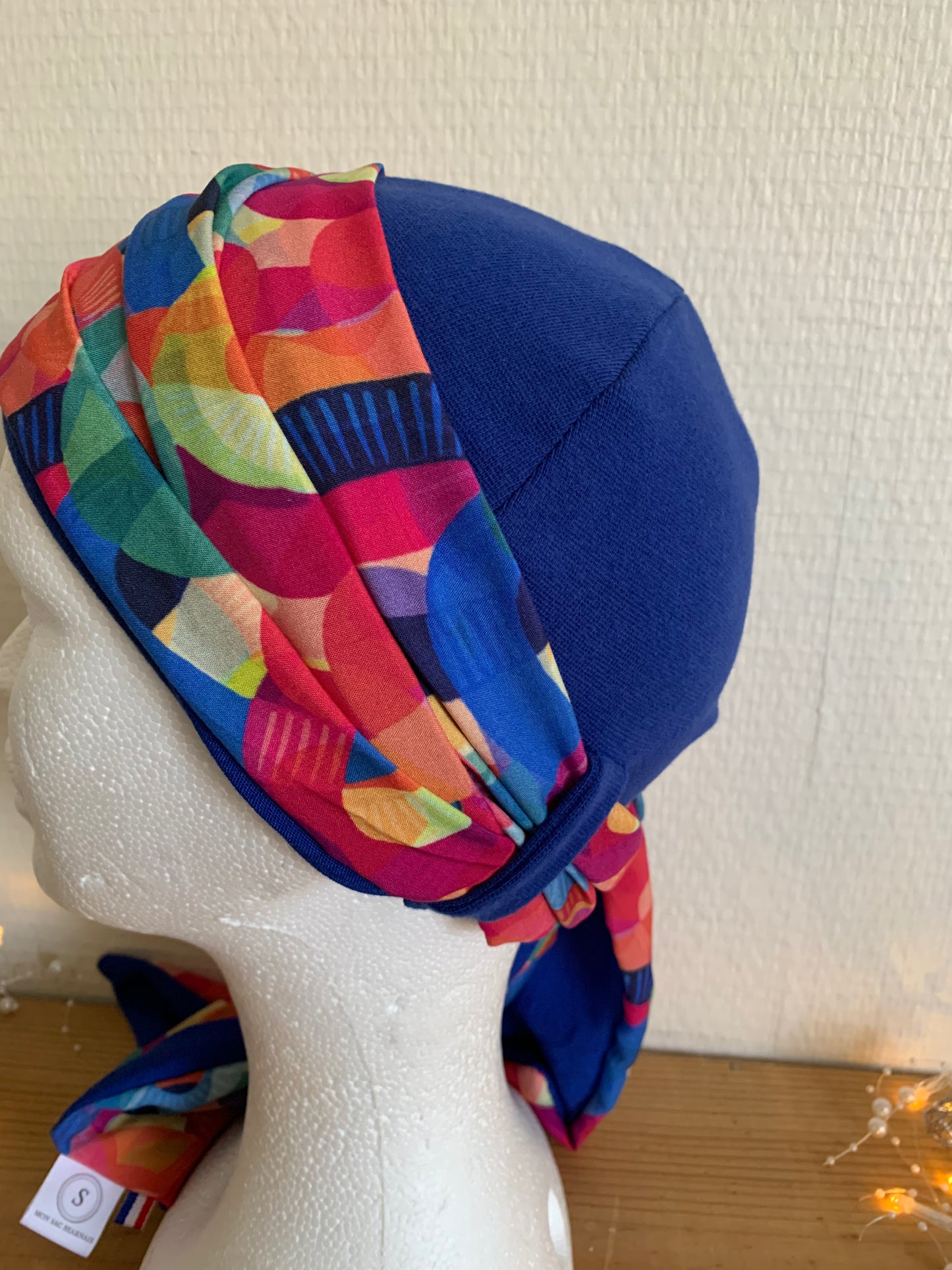 Sublimant n° 56 Bonnet de chimiothérapie et son foulard MODELE UNIQUE