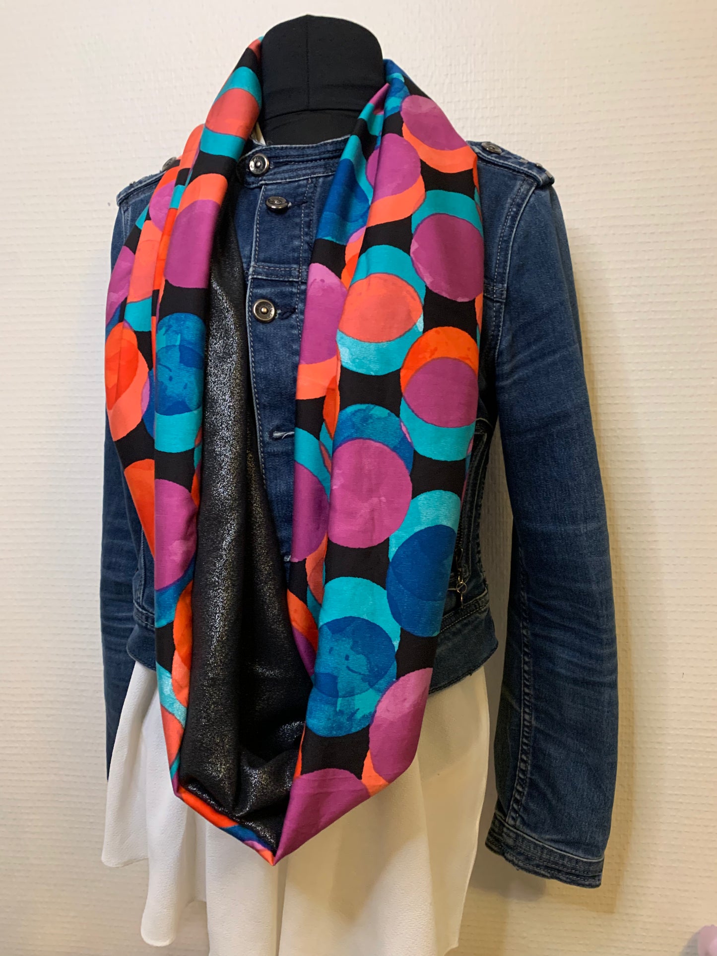 Rody Double large snood en viscose REVERSIBLE