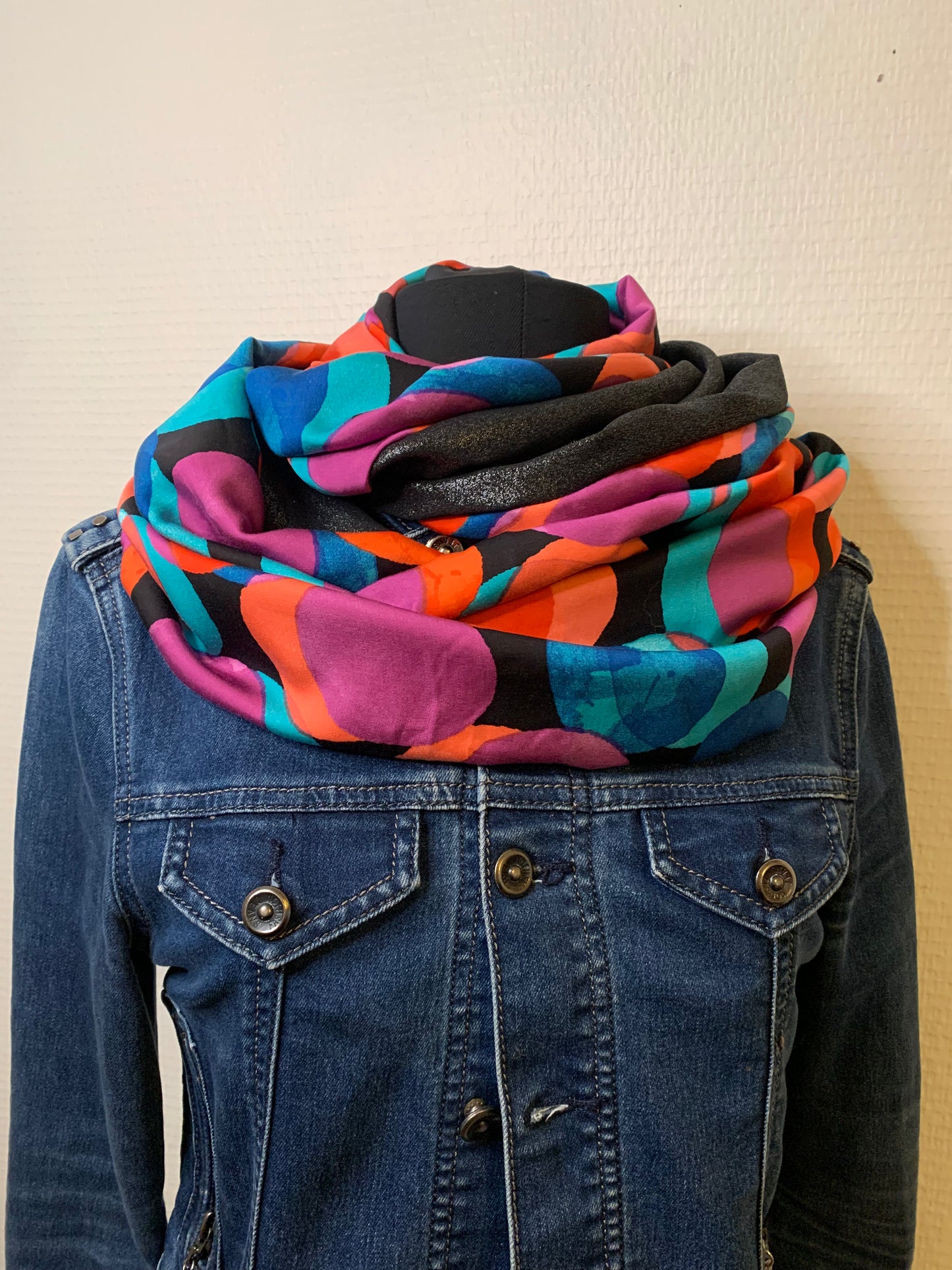 Rody Double large snood en viscose REVERSIBLE