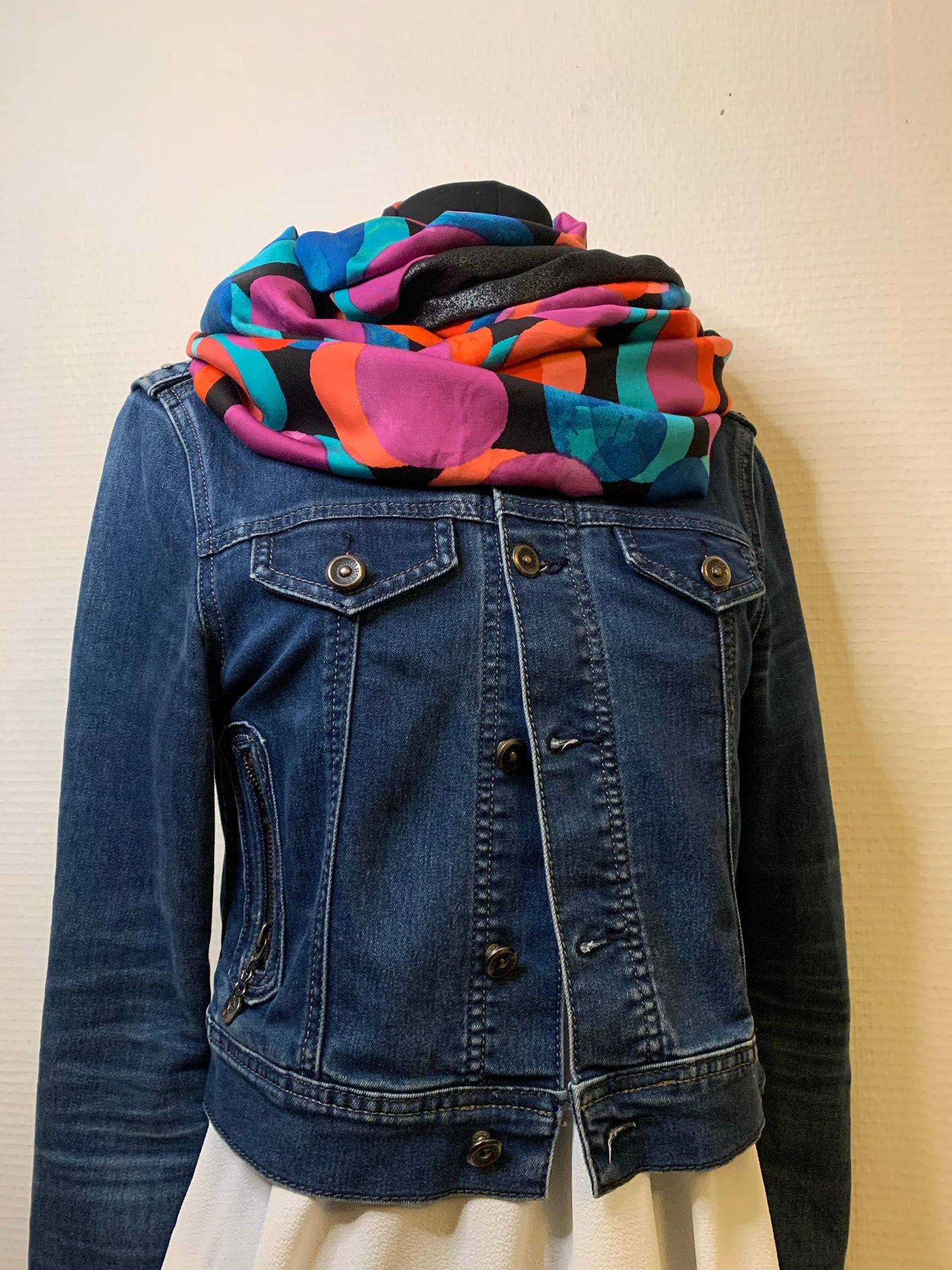 Rody Double large snood en viscose REVERSIBLE