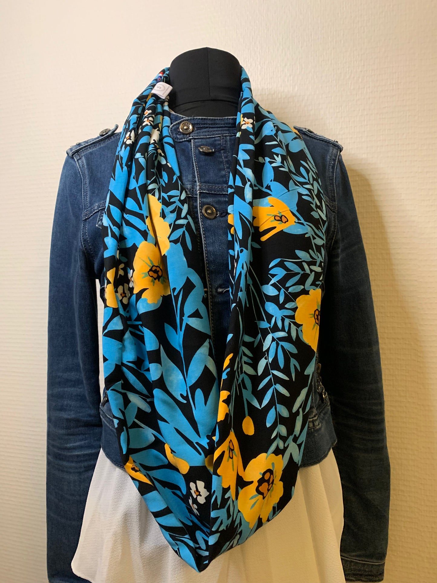Lagon Double snood en viscose turquoise