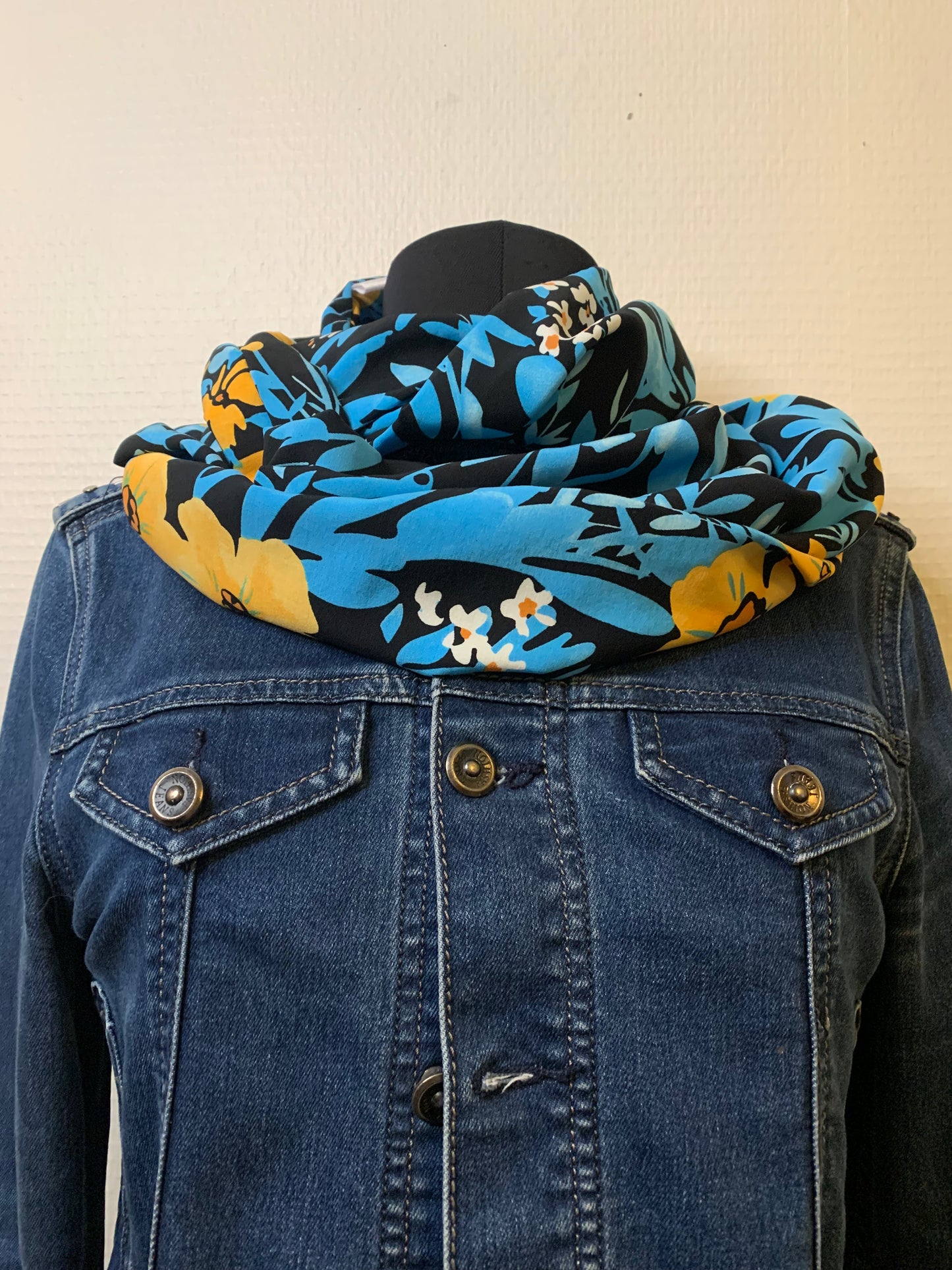 Lagon Double snood en viscose turquoise