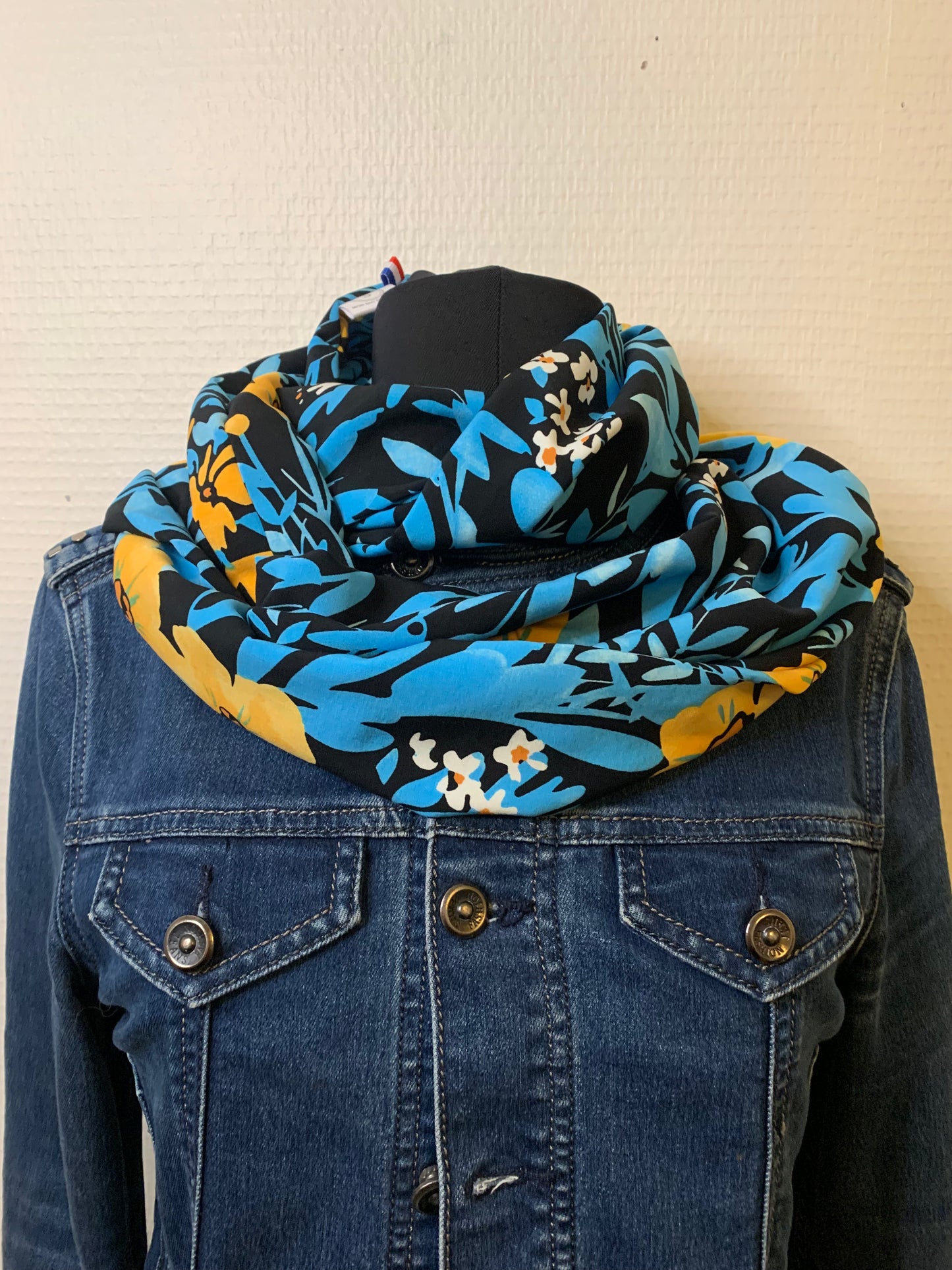 Lagon Double snood en viscose turquoise