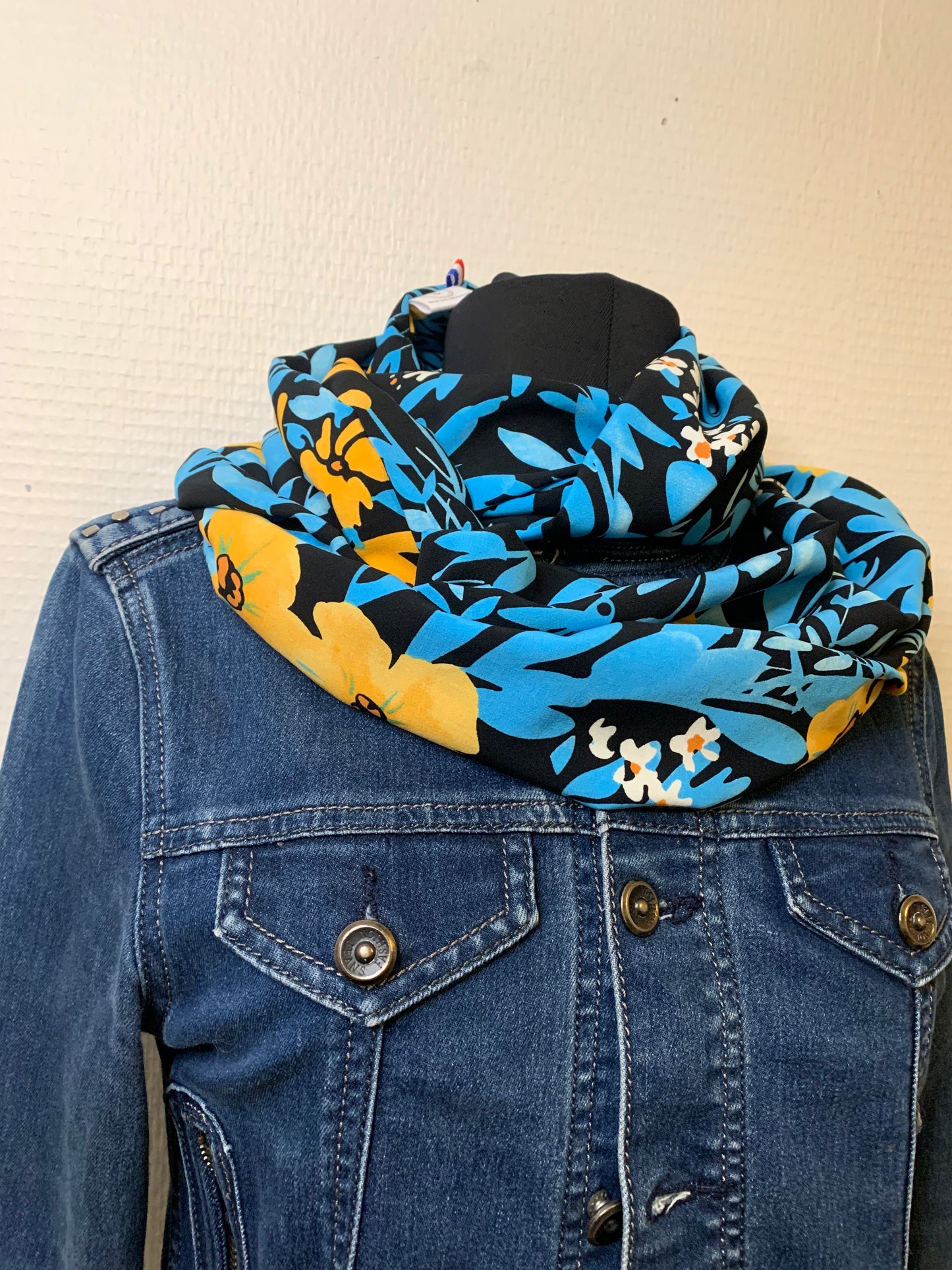 Lagon Double snood en viscose turquoise