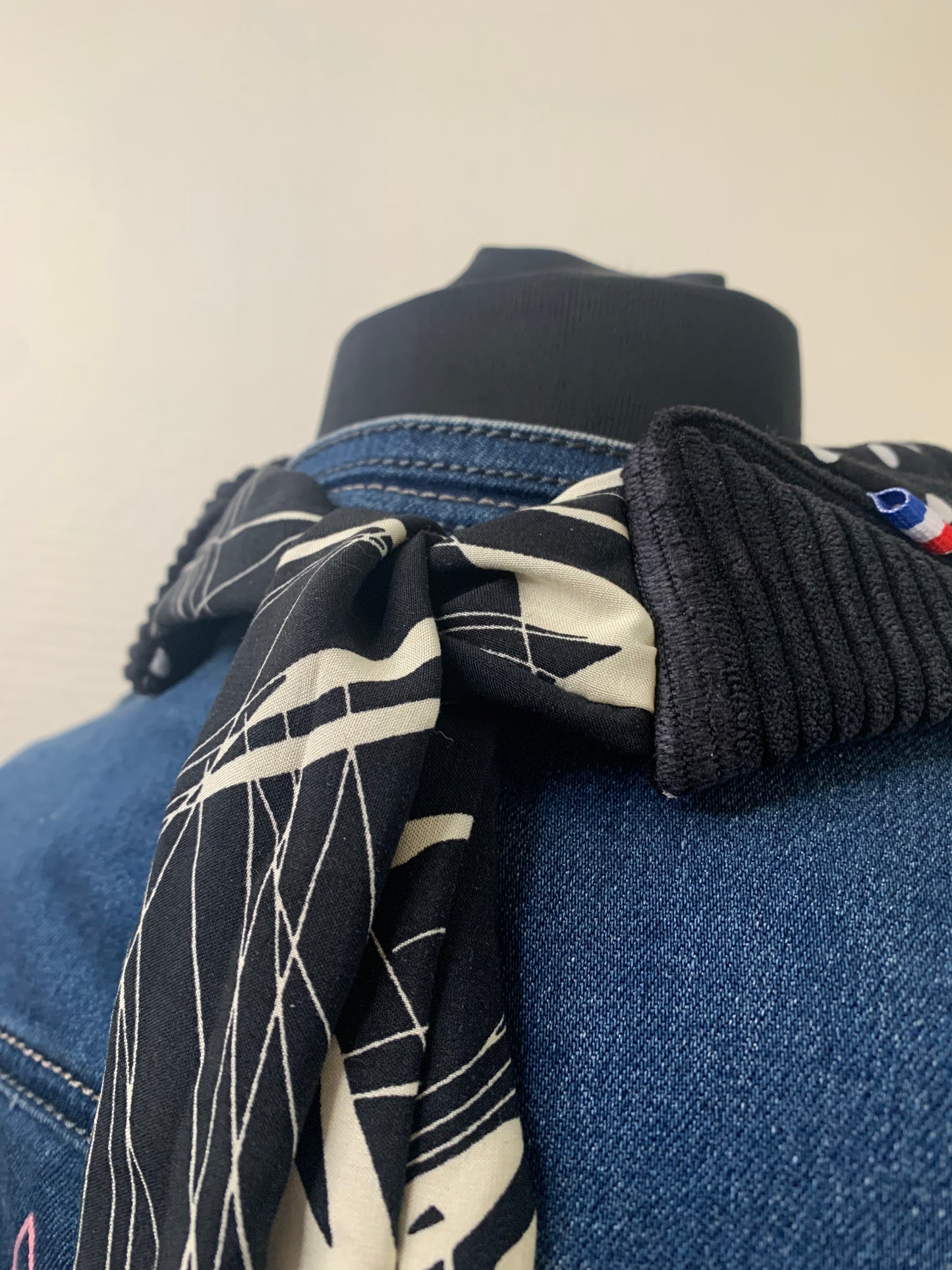 Lemimify Mini Foulard triangle REVERSIBLE Velours et viscose
