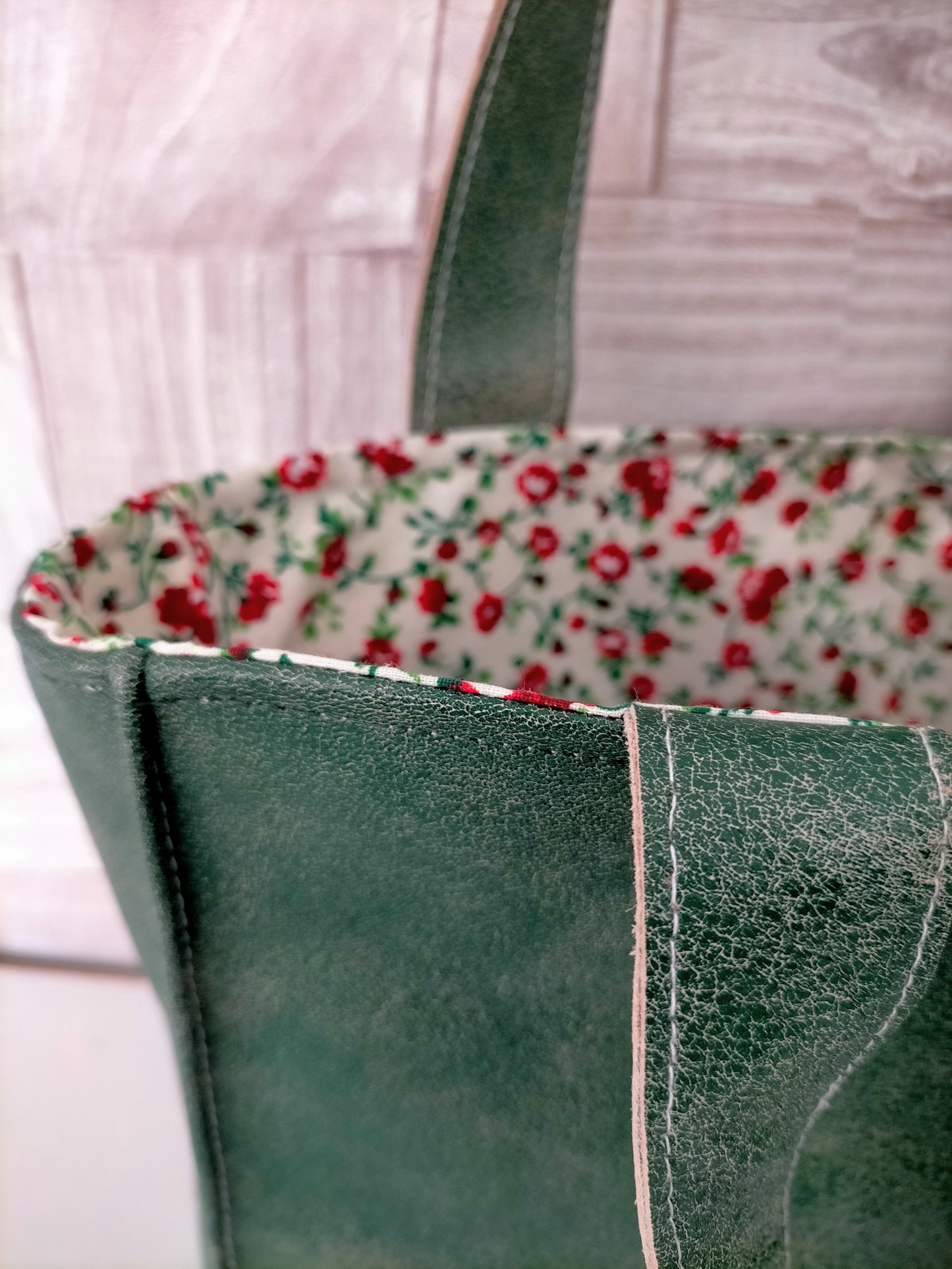 Ballade Printanière Sac cabas CUIR & pochette assortie
