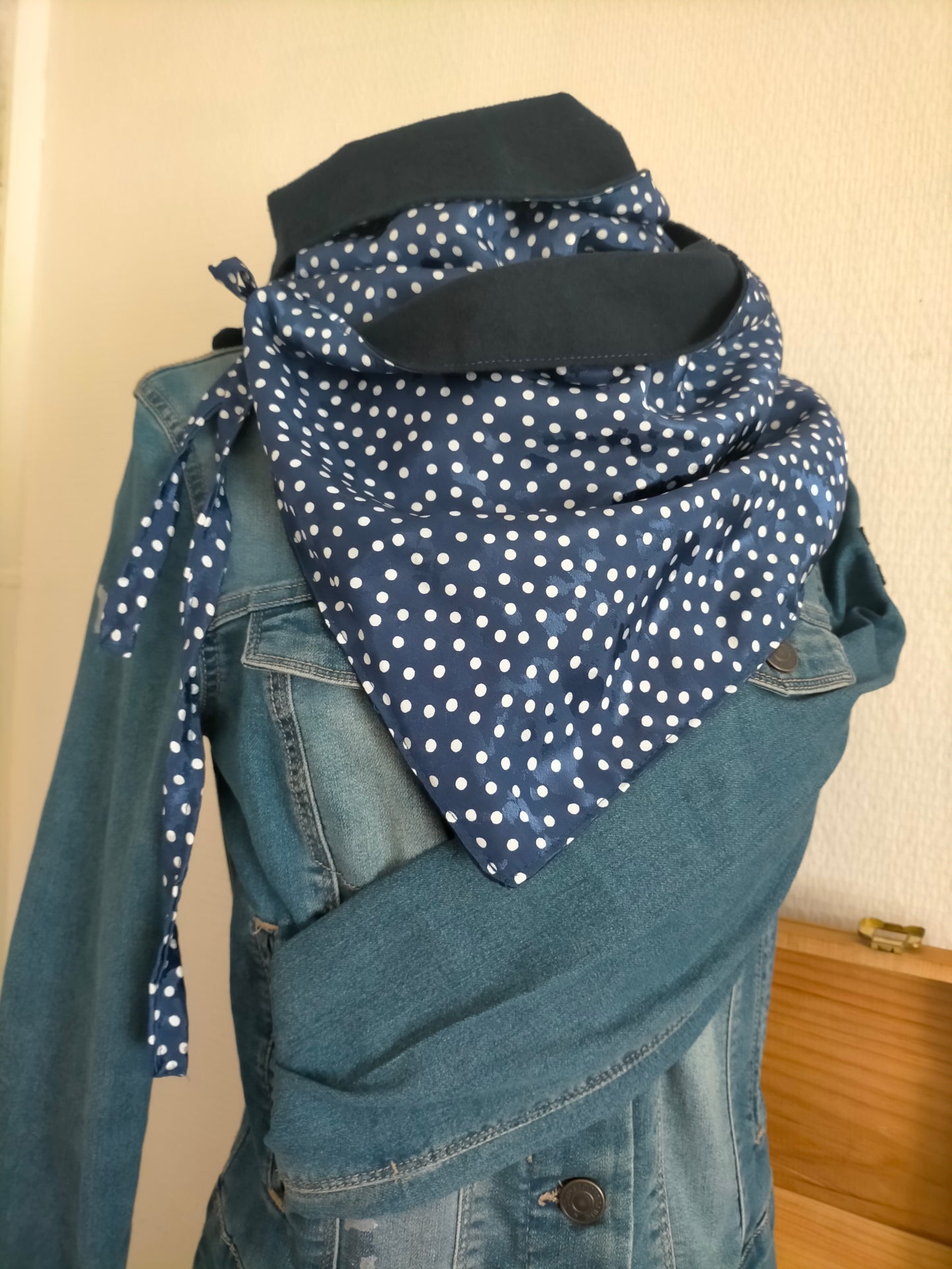 Bulles de Douceur Echarpe Réversible coton de soie et flanelle
