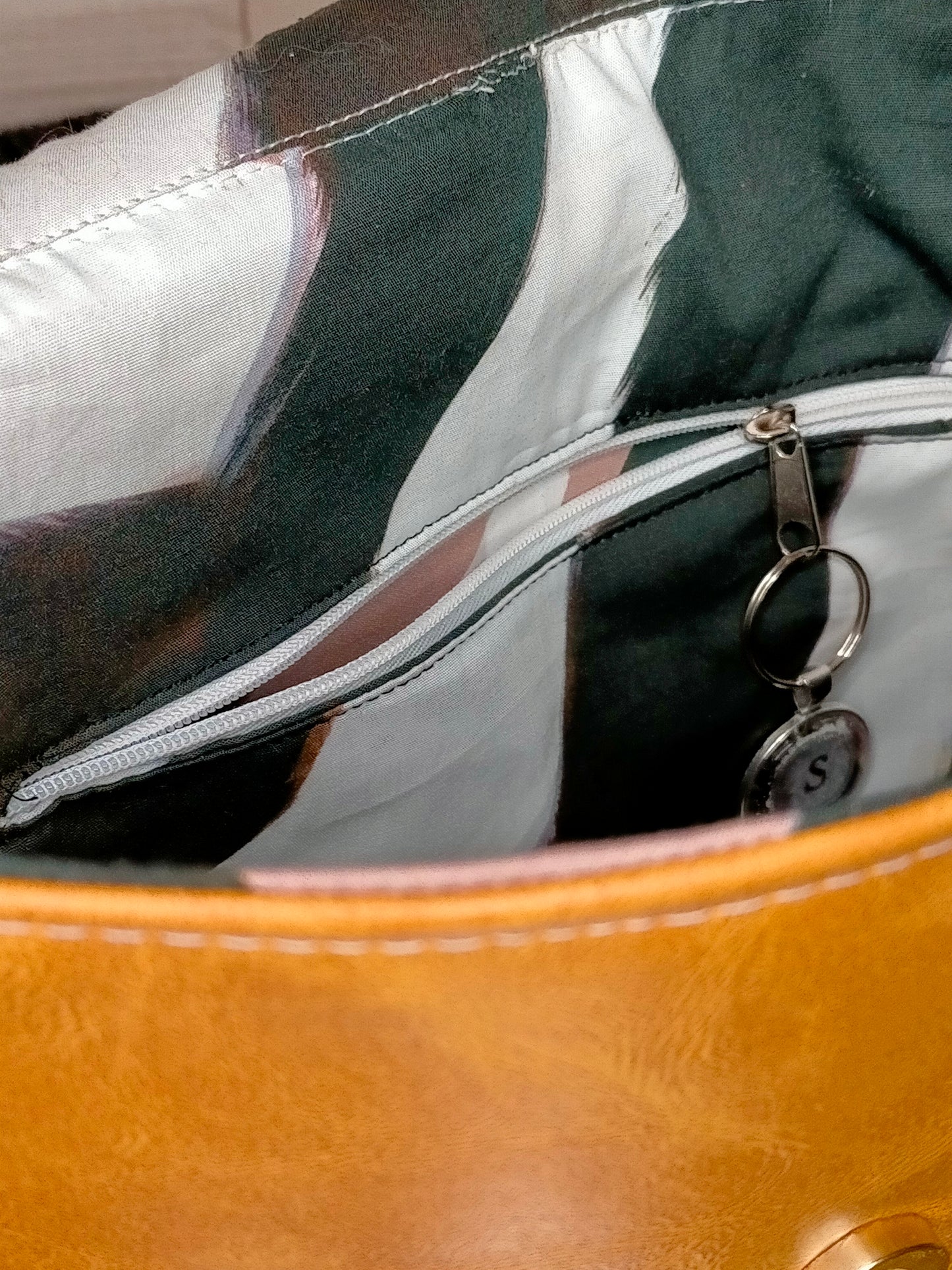 Clous 3 Sac Besace simili cuir moutarde vieilli bandoulière chainette dorée