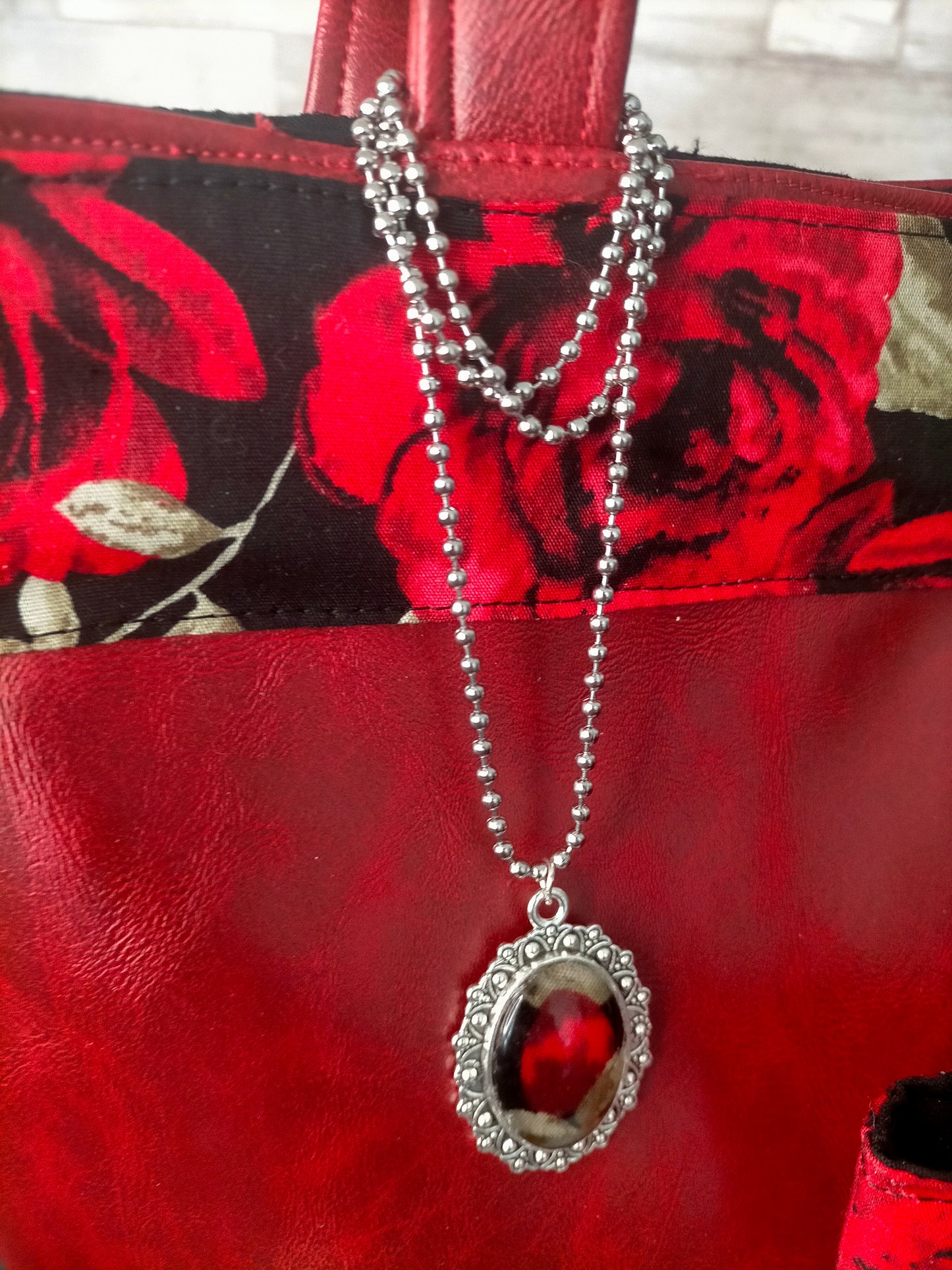 Elégance rouge Sac cabas