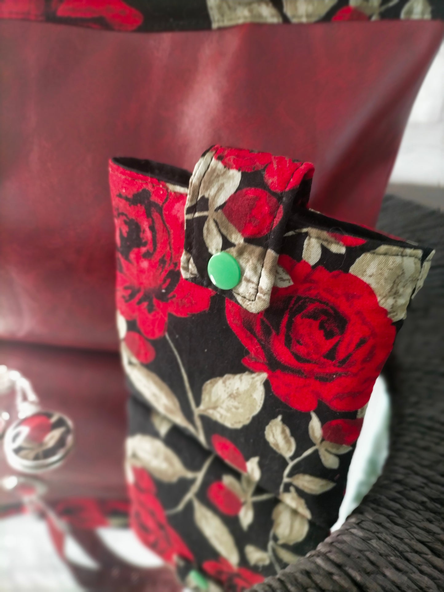 Elégance rouge Sac cabas