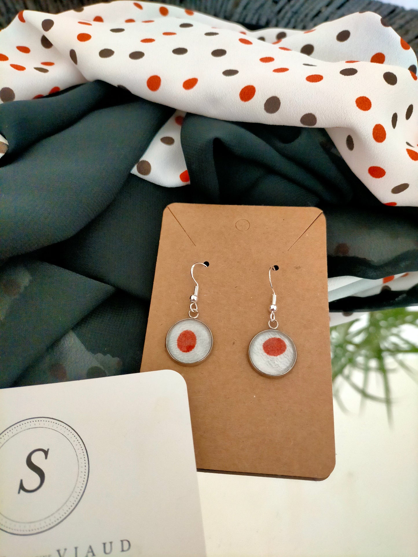 ZOU 097 Boucles d'oreilles Moucheté & Noir