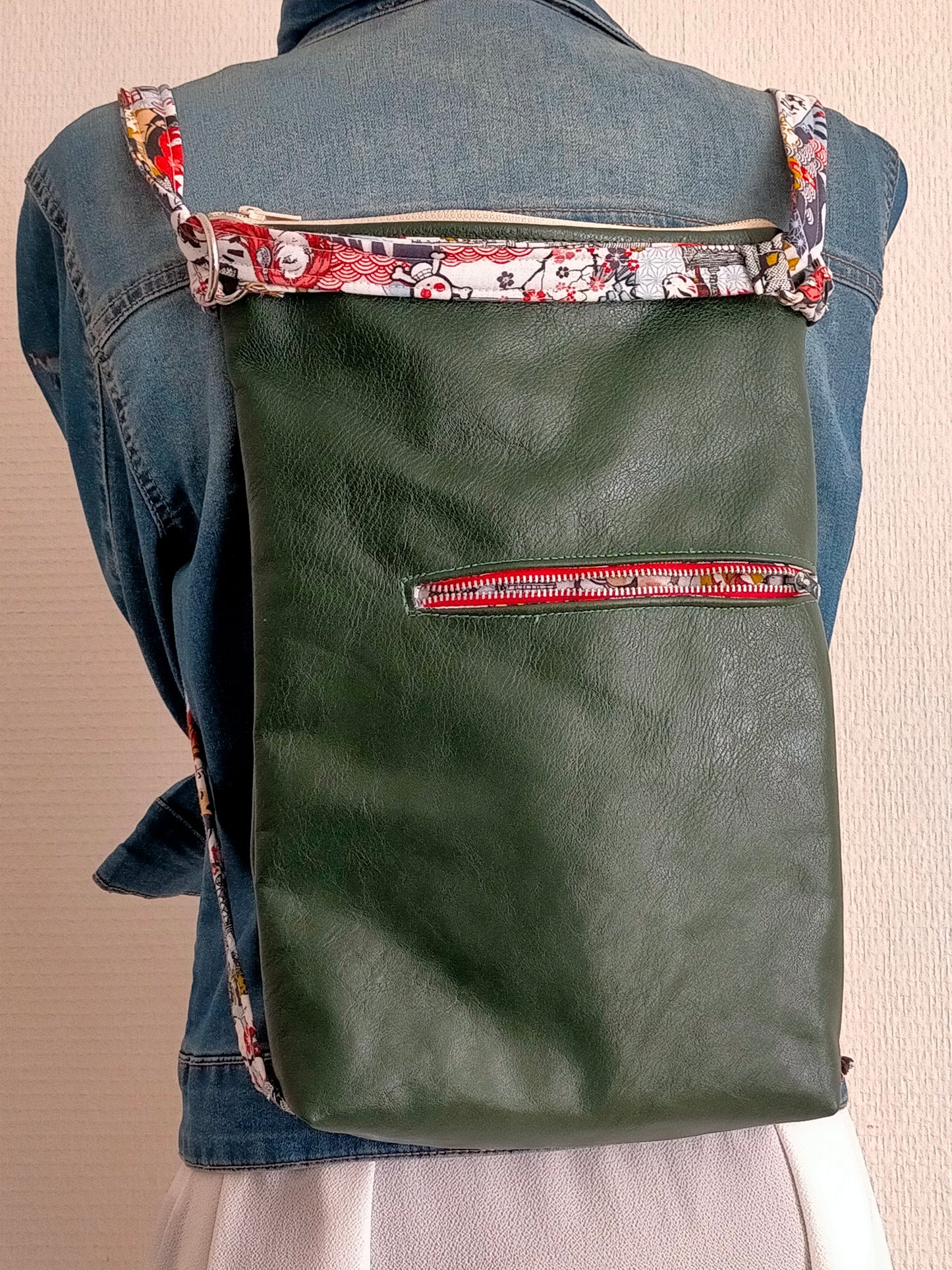 Dos à Dos Sac à dos en CUIR évolutif