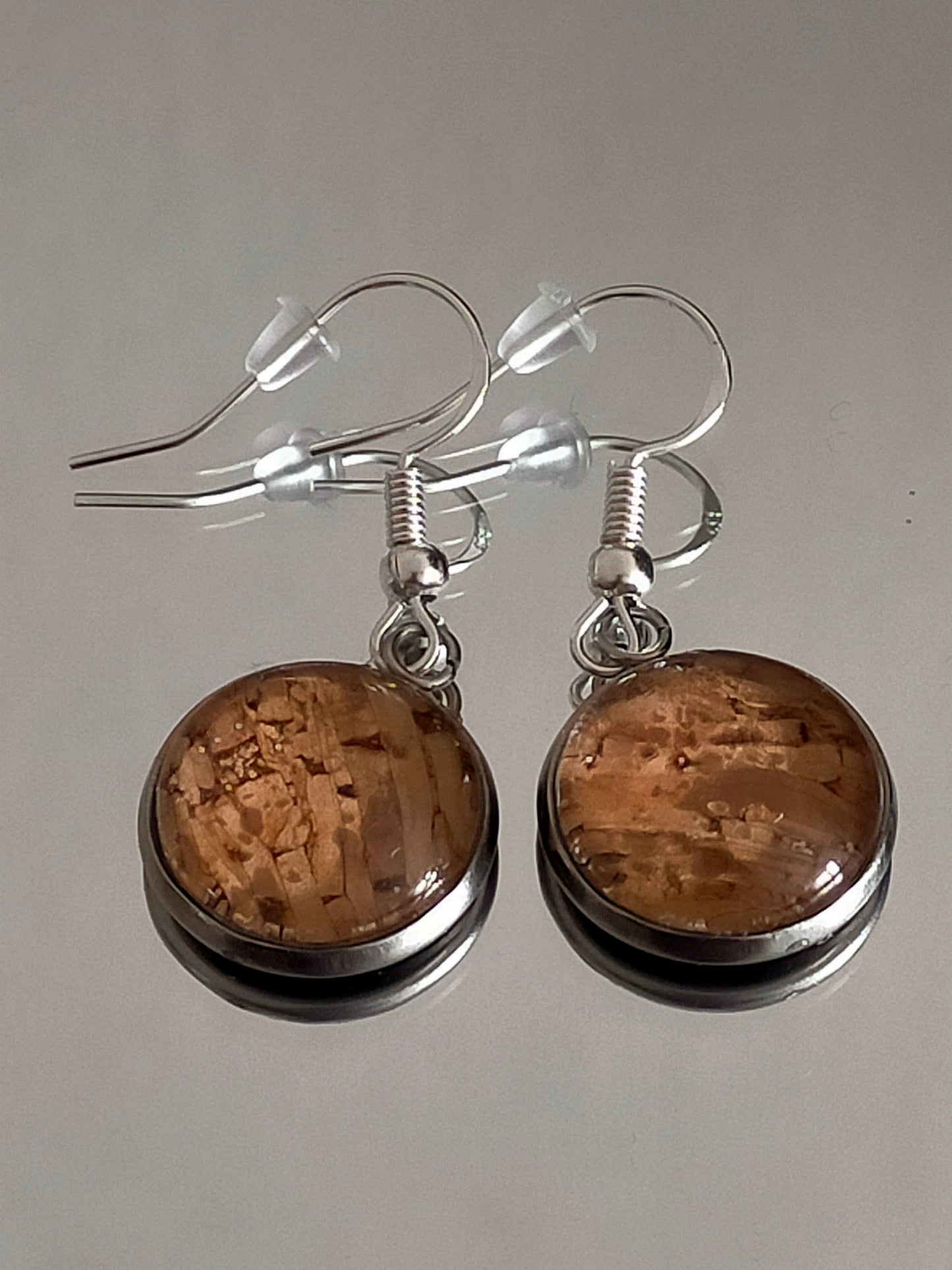 ZOU 081 Boucles d'oreilles garniture liège