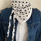 MIMI 28 Foulard bandana REVERSIBLE à lanières
