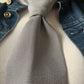 Cravate & 17 pied de poule bleu custom œillet