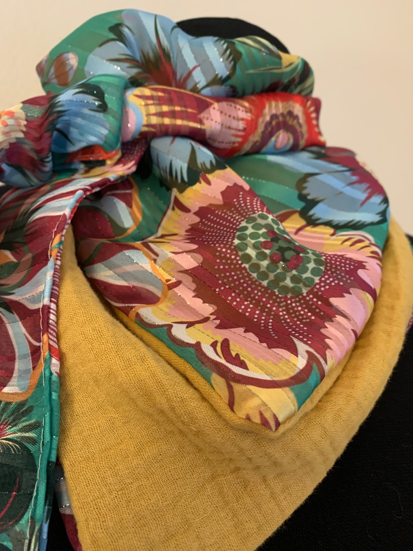 Mimi 22 Foulard façon bandana voile et double gaze MODÈLE  UNIQUE