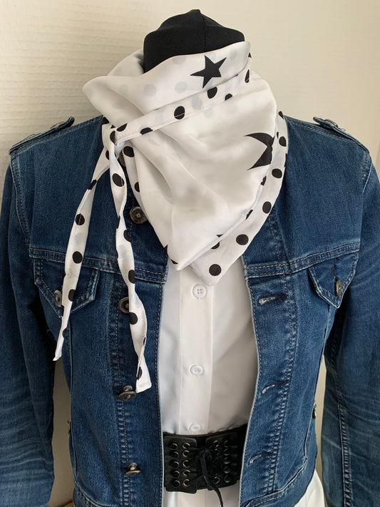 MIMI 28 Foulard bandana REVERSIBLE à lanières