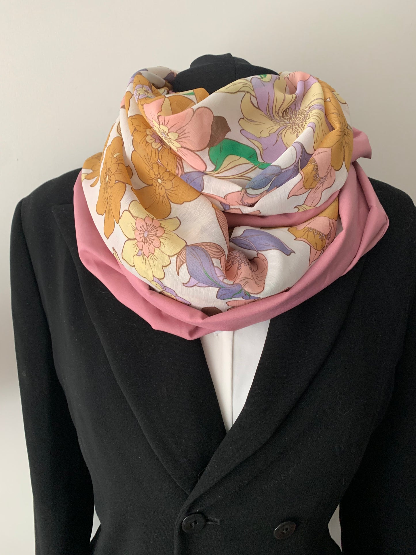 Rosy Double snood voile et viscose