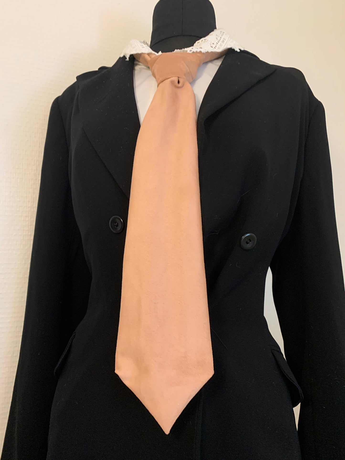 Cravate & 12 Daim artificiel vieux rose