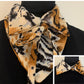 Foulard col #9 Satin pailleté savane