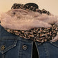 Plume gris Double tour de cou