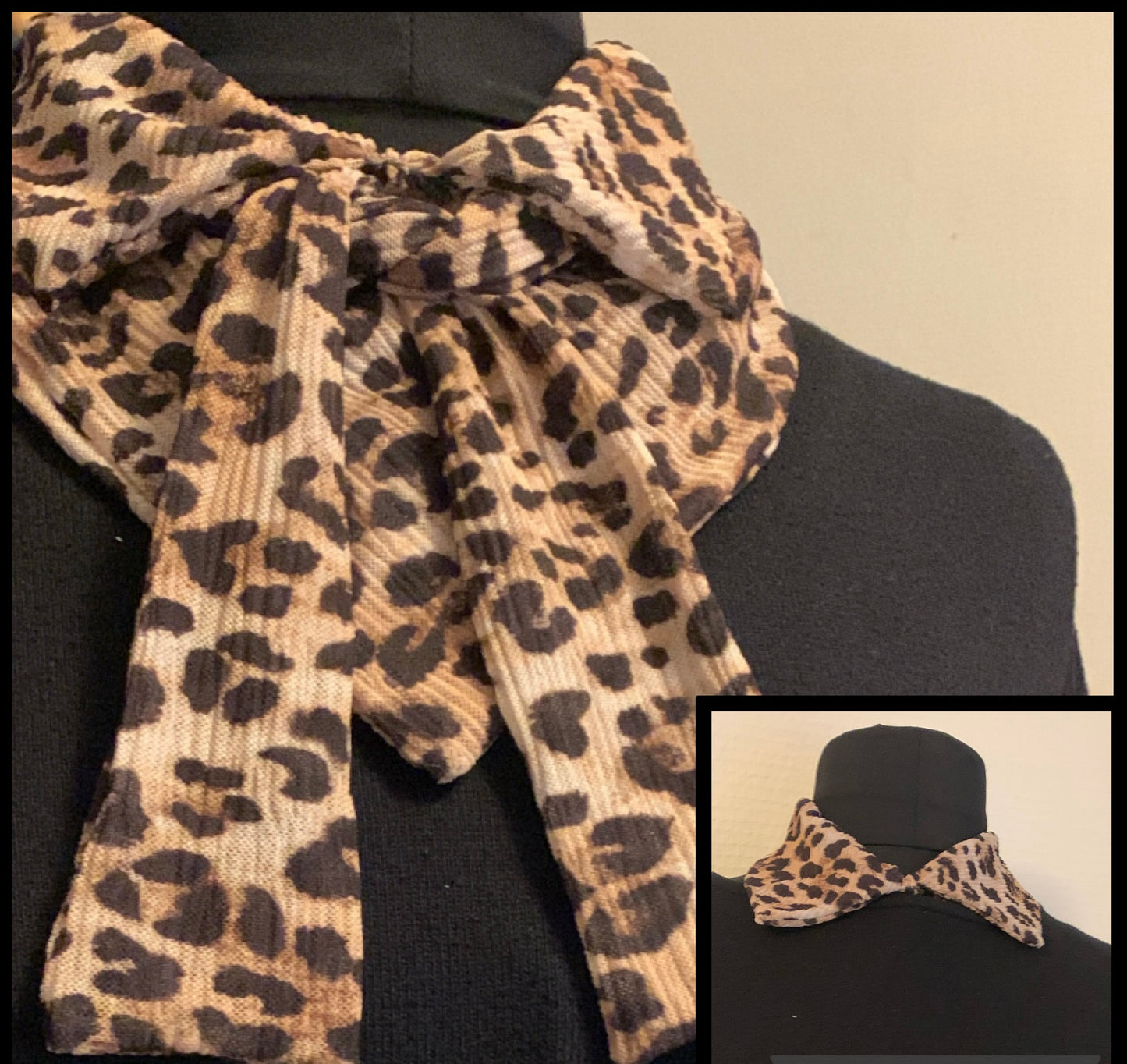 Foulard col #6 Maille léopard