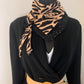 Mimi 17 Foulard forme bandana réversible double gaze pailleté