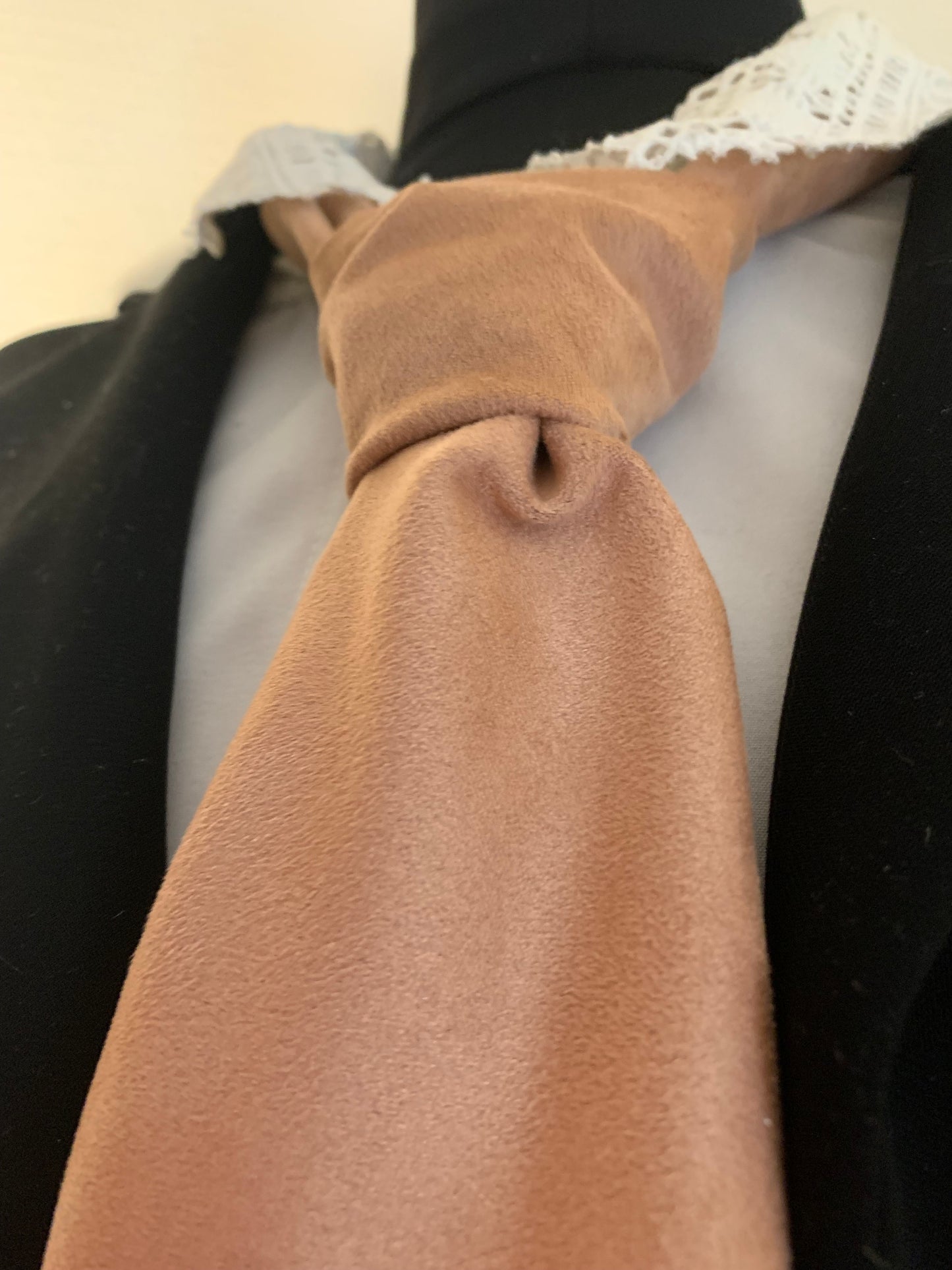 Cravate & 12 Daim artificiel vieux rose