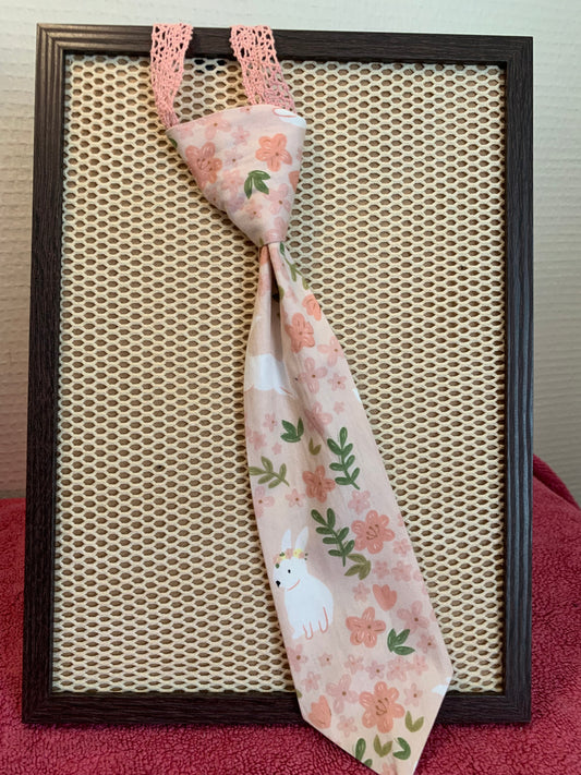 Cravate Lolita &1 Coton fleuri Fermeture laniére