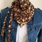 MIMI 29 Foulard bandana à lanières pointes paillettes dorées