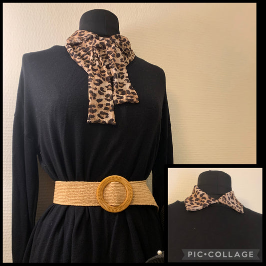 Foulard col #6 Maille léopard
