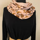 Radieuse Foulard  double tour de cou en viscose fleuri et uni
