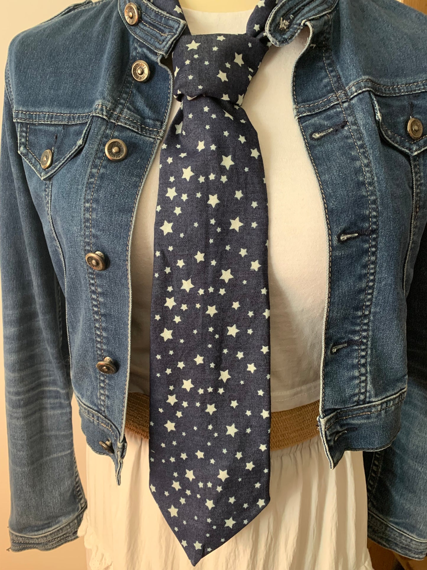 Cravate &31 Coton effet jeans