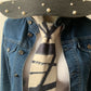 Cravate & 28 Daim artificiel beige et noir