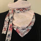 Mimi 24 Foulard façon bandana viscose et double gaze pointes dotées