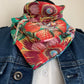 Mimi 23 bis  Foulard façon bandana en voile MODÈLE UNIQUE