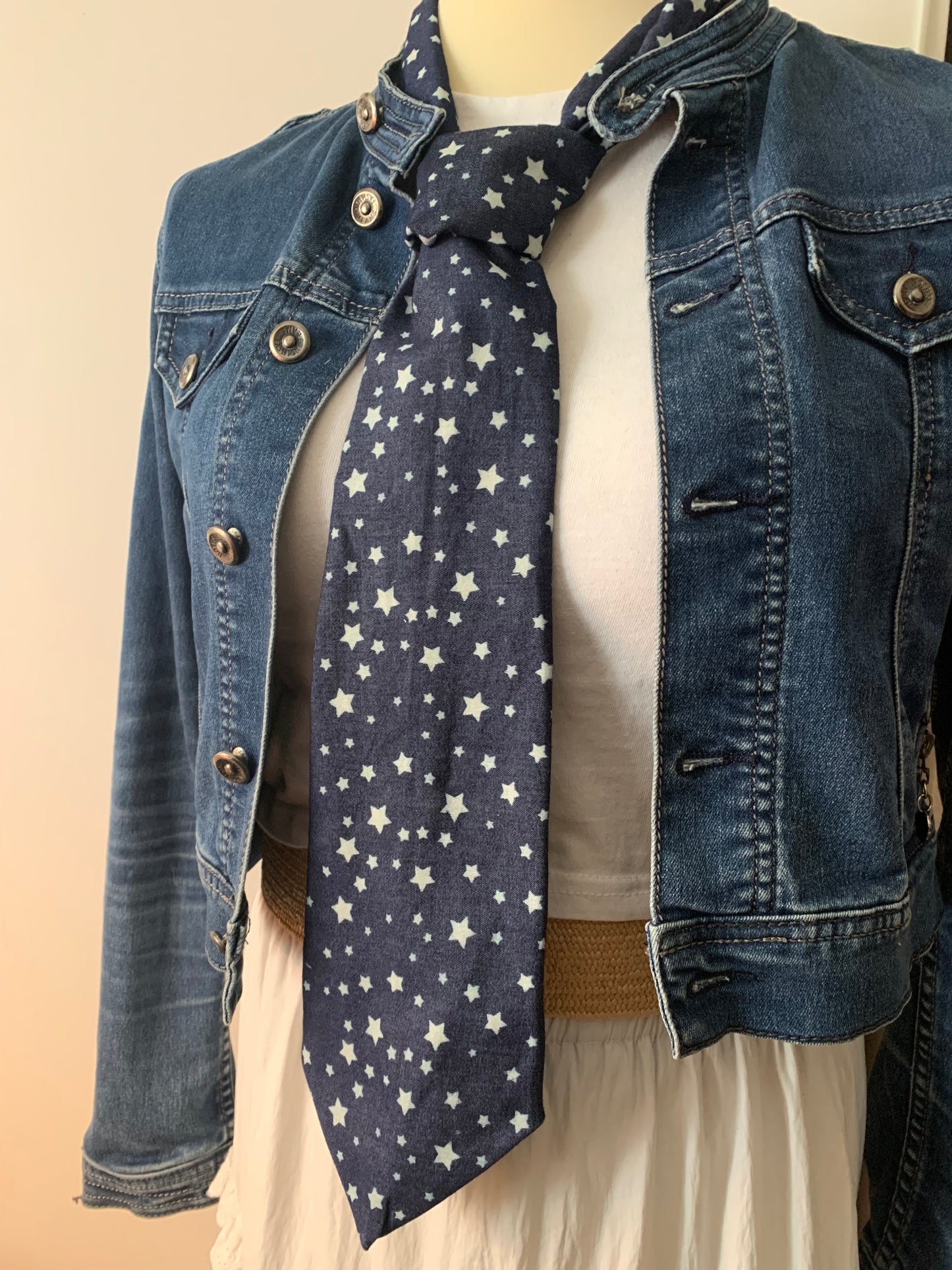 Cravate &31 Coton effet jeans