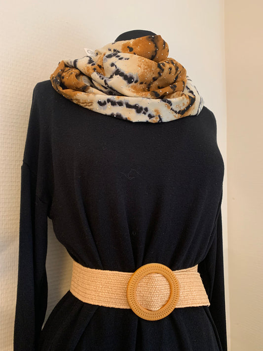 Savane Double snood satin de coton pailleté