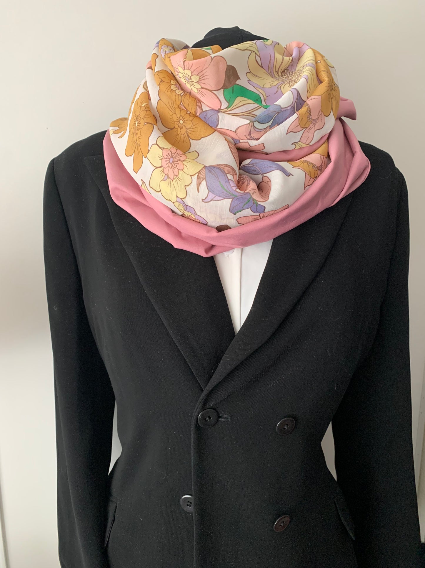 Rosy Double snood voile et viscose