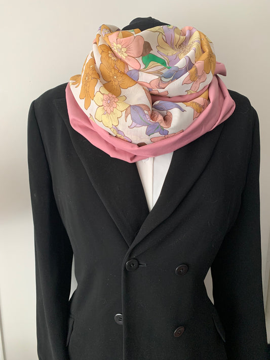 Rosy Double snood voile et viscose