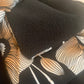 Mimi 1 bis Foulard  triangle Viscose imprimé fleurs et polaire unie noire