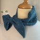L’élégante #19 en double gaze de coton bleu canard pailleté