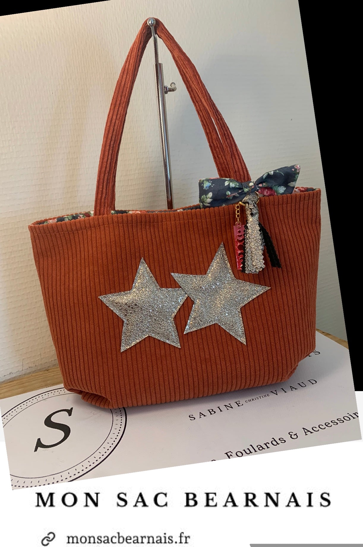 Twin #1 sac cabas velours  MODELE UNIQUE