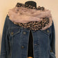 Plume gris Double tour de cou