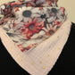Mimi 24 Foulard façon bandana viscose et double gaze pointes dotées