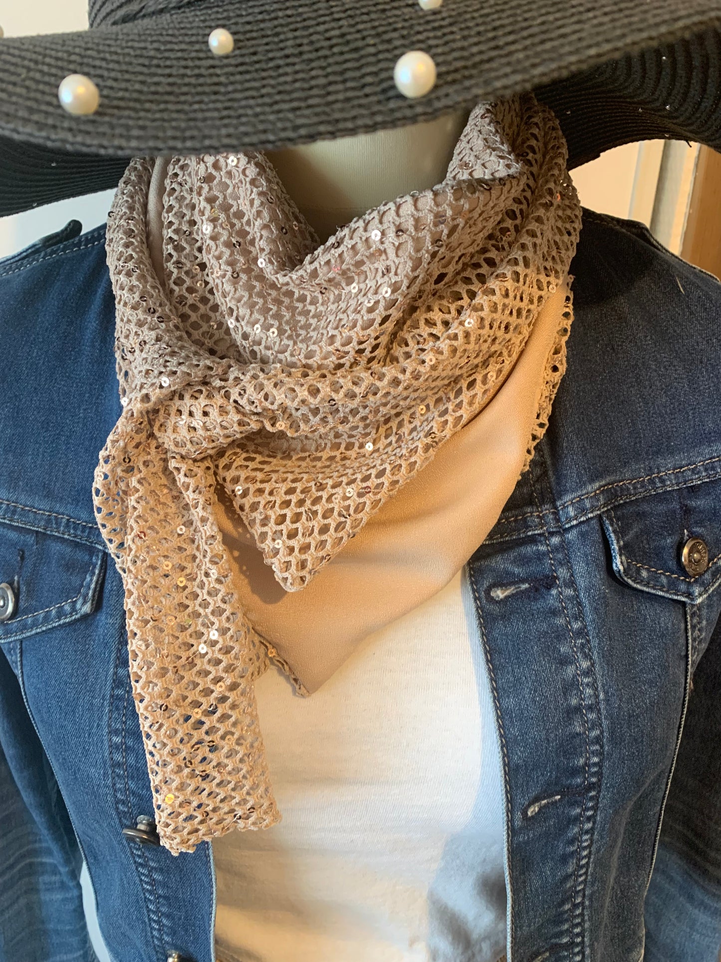 Mimi foulard bandana Résille & sequins